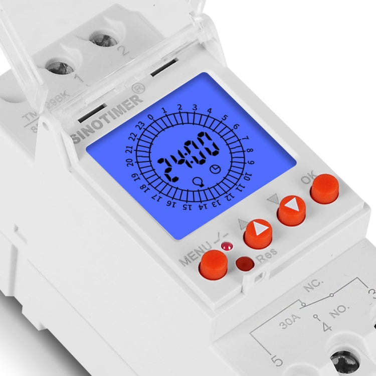 SINOTIMER  TM929BKL 85-265V 30A 24hrs Digital Analogue Din Module Time Switch With Backlight