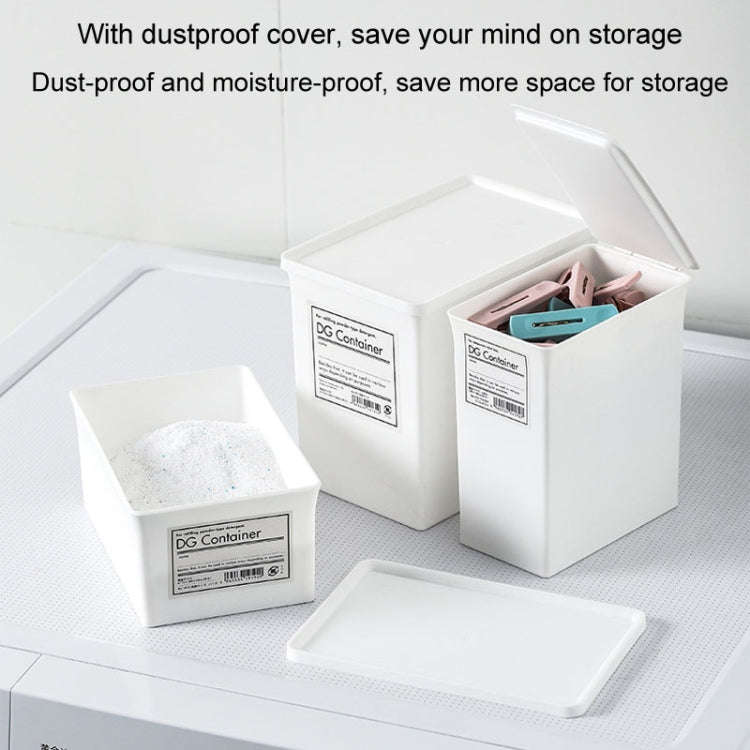 Household Laundry Detergent Storage Box Small Things Storage Organizer With Dust Cover, Specifica...