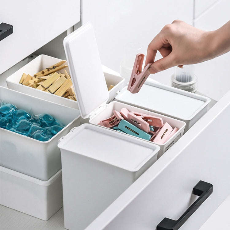 Household Laundry Detergent Storage Box Small Things Storage Organizer With Dust Cover, Specifica...