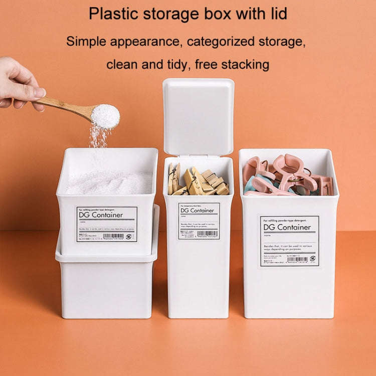 Household Laundry Detergent Storage Box Small Things Storage Organizer With Dust Cover, Specifica...