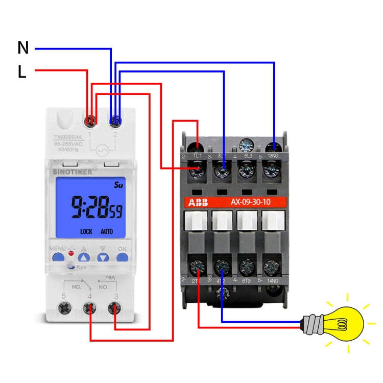 SINOTIMER TM928SAKL 85-265V 16A  1 Second to 168 Hours Programmable Electronic Time Switch