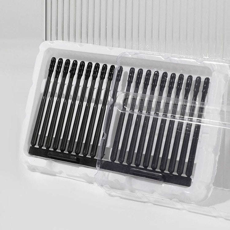 20pcs /box Spiral Sticky Ear Cleaning Cotton Swab Disposable Ear Cleaning Spoon(Black)