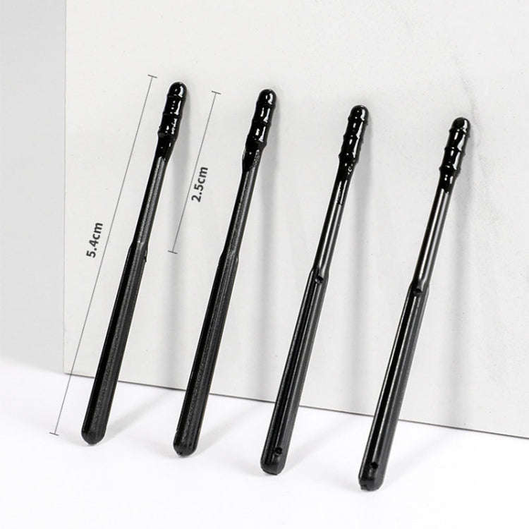 20pcs /box Spiral Sticky Ear Cleaning Cotton Swab Disposable Ear Cleaning Spoon(Black)