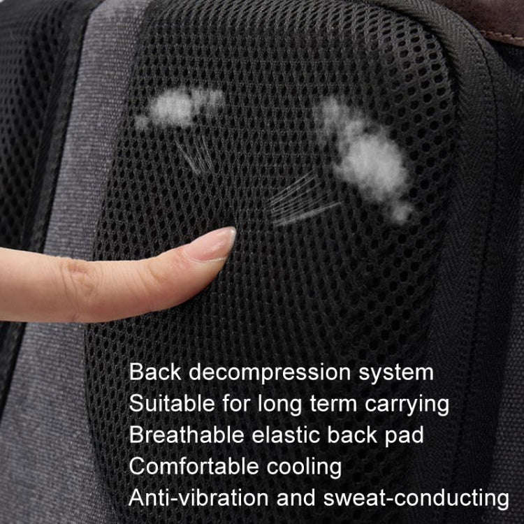 Cwatcun D128 Vintage Shoulder Backpack Split Compartment Large Capacity Splashproof Photography B...