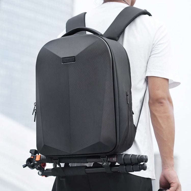 Cwatcun D108 Large Hard Shell Shoulder Camera Bag Waterproof Shockproof Photography Pack