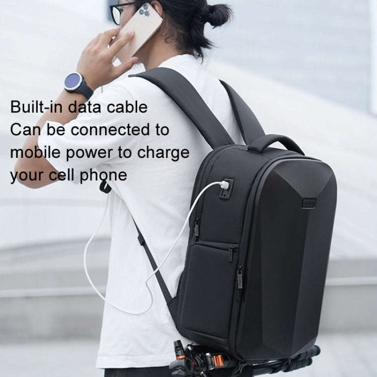 Cwatcun D108 Large Hard Shell Shoulder Camera Bag Waterproof Shockproof Photography Pack