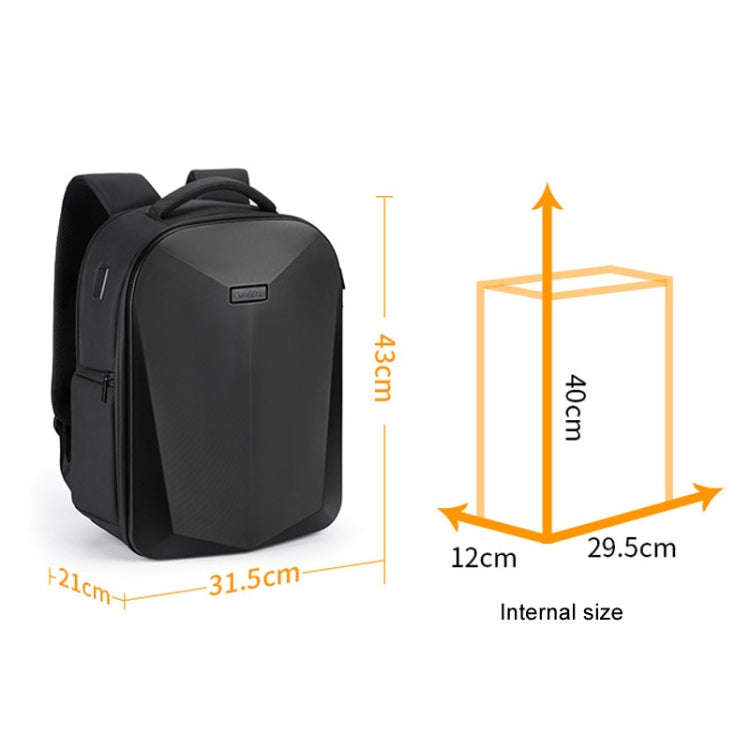 Cwatcun D108 Large Hard Shell Shoulder Camera Bag Waterproof Shockproof Photography Pack