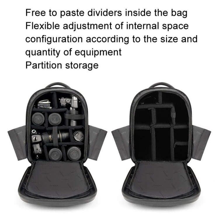 Cwatcun D108 Large Hard Shell Shoulder Camera Bag Waterproof Shockproof Photography Pack