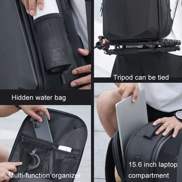 Cwatcun D108 Large Hard Shell Shoulder Camera Bag Waterproof Shockproof Photography Pack