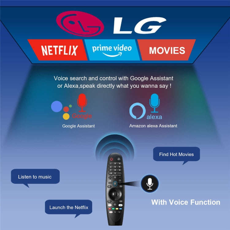 For LG TV Bluetooth Handheld Infrared Voice Multi-Function Remote Control(AKB75855501)
