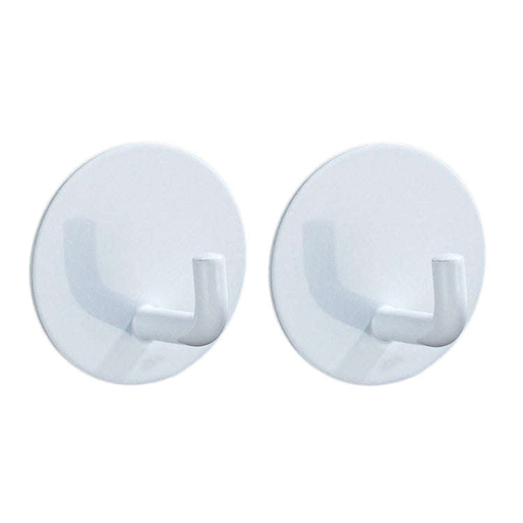 2pcs Stainless Steel Hooks Kitchen Bathroom Storage Behind Door Hooks With Adhesive, Style: Round...