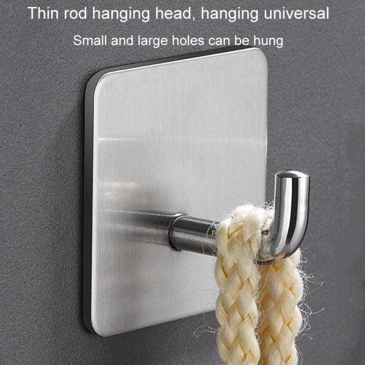 2pcs Stainless Steel Hooks Kitchen Bathroom Storage Behind Door Hooks With Adhesive, Style: Round...