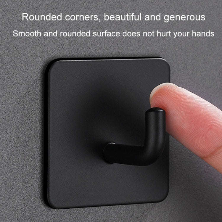 2pcs Stainless Steel Hooks Kitchen Bathroom Storage Behind Door Hooks With Adhesive, Style: Squar...
