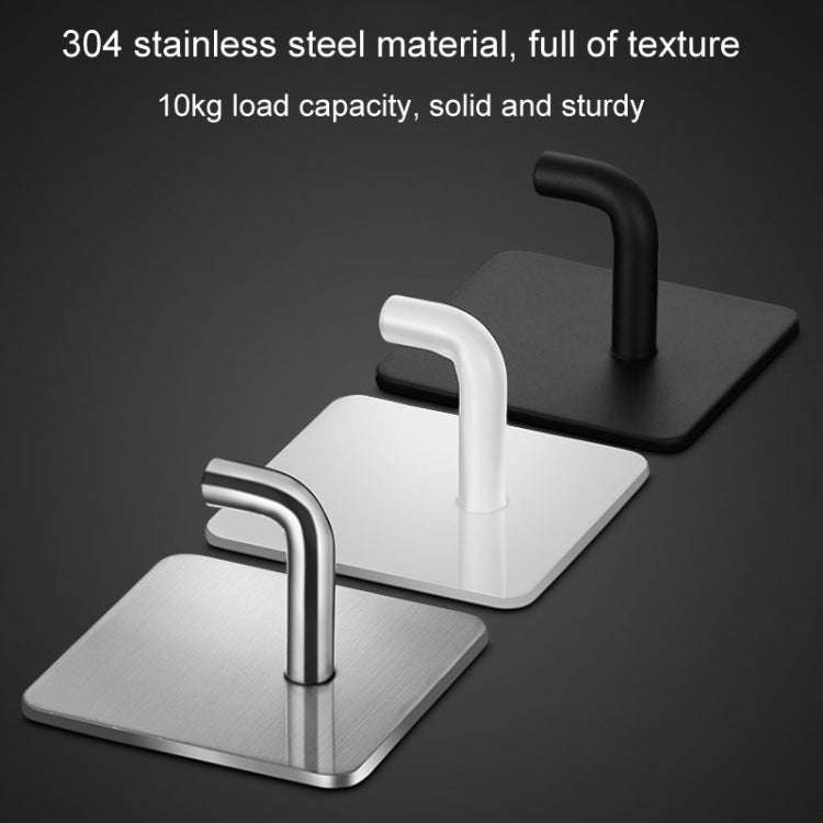 2pcs Stainless Steel Hooks Kitchen Bathroom Storage Behind Door Hooks With Adhesive, Style: Squar...