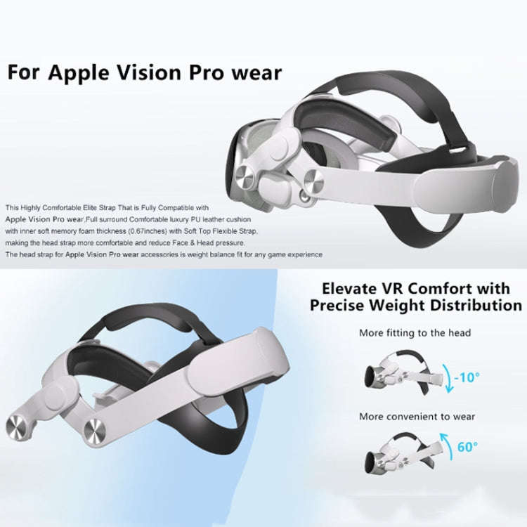 For Apple Vision Pro VR Headset Replaceable Elite Strap Comfort Adjustable Headband
