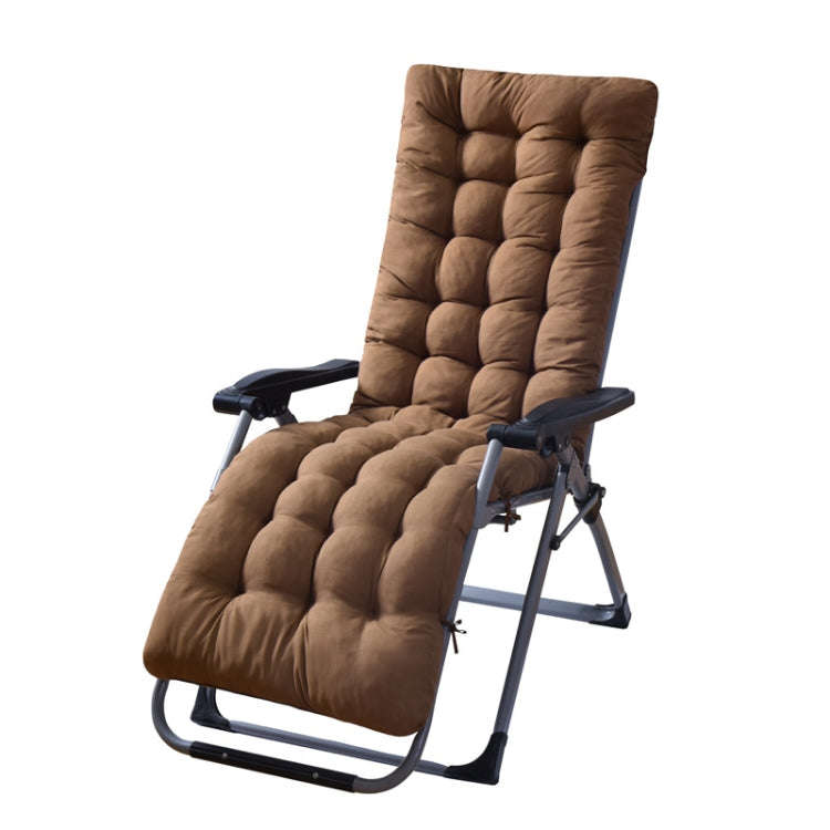 170x53x8cm Thickened Slip-on Home Recliner Cushion Garden Rocking Chair Cushion(Coffee)
