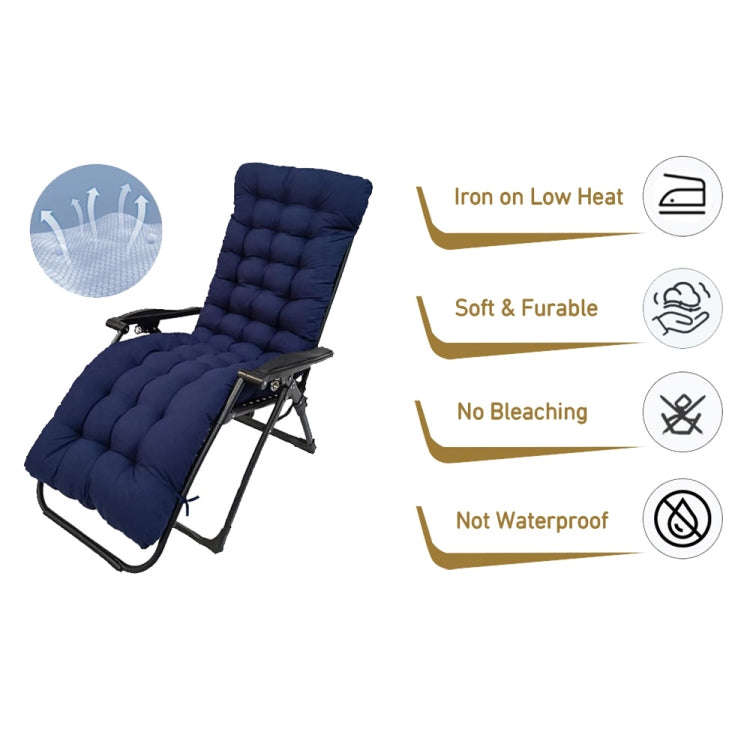 170x53x8cm Thickened Slip-on Home Recliner Cushion Garden Rocking Chair Cushion(Purple)