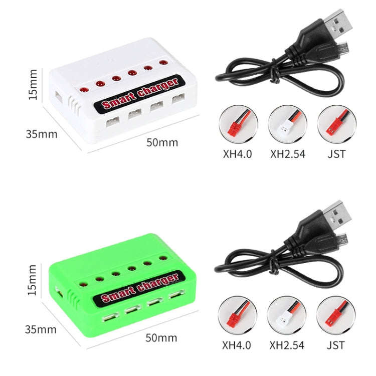 One To Six 3.7V Lithium Battery Drone USB Charger, Color: White XH2.54 Port