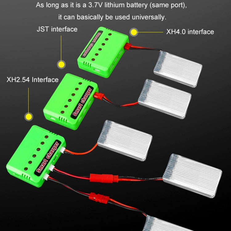 One To Six 3.7V Lithium Battery Drone USB Charger, Color: White XH2.54 Port
