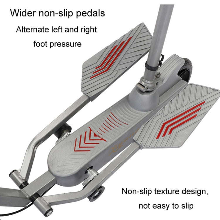 Adult Folding Scooter Two-wheeled Mobility Scooter Double Wing Pedal Bike With Seat(Silver)