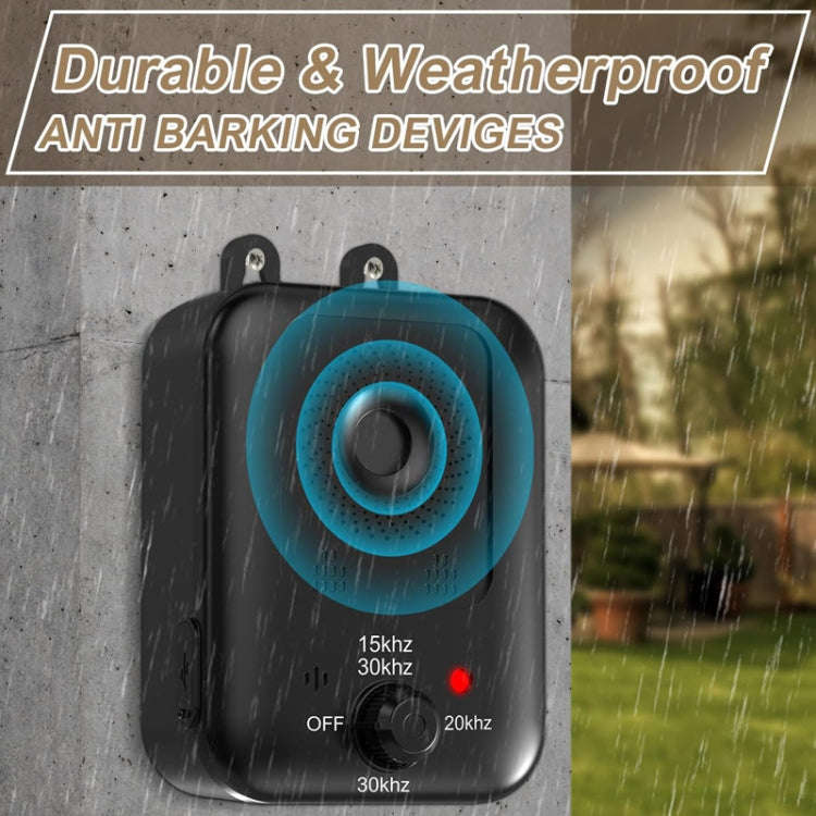 Non-Shock Dog Barking Deterrent Device Ultrasonic Bark Stopper Dog Repeller(Black)