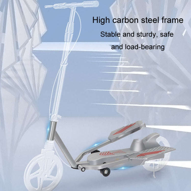Adult Scooter Two-wheel Mobility Scooter Double Wing Pedal Bike, Model: Folding Silver