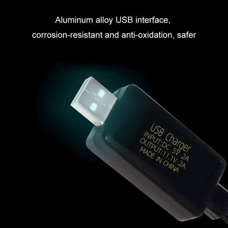 11.1V 2A 3S Lithium Battery USB Charger With Light(4 Pin Plug)