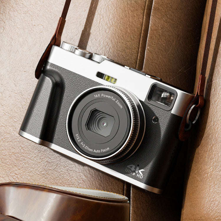 DC202L 2.8-Inch 4K HD 16X Zoom Photography Digital Camera Home SLR Camera, Color: Black UK Plug