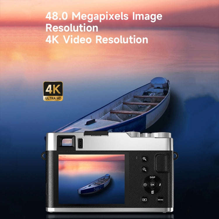 DC202L 2.8-Inch 4K HD 16X Zoom Photography Digital Camera Home SLR Camera, Color: Brown UK Plug