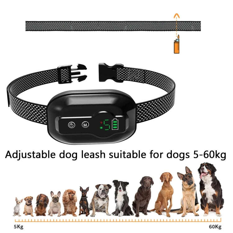 Anti-False Triggering Dog Bark Collar Waterproof Bark Stopper with 5 Adjustable Sensitivity(Black)