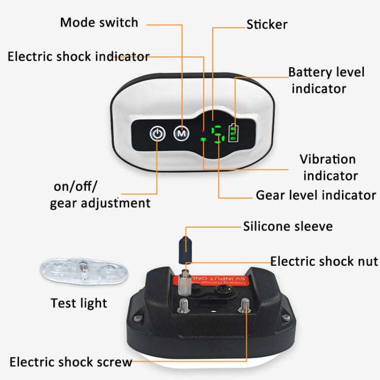 Anti-False Triggering Dog Bark Collar Waterproof Bark Stopper with 5 Adjustable Sensitivity(Black)
