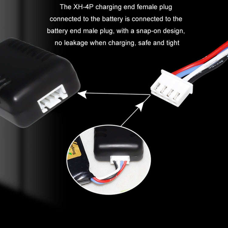 11.1V 2A 3S Output Protection Lithium Battery USB Charger With Light(XH/4P Plug)