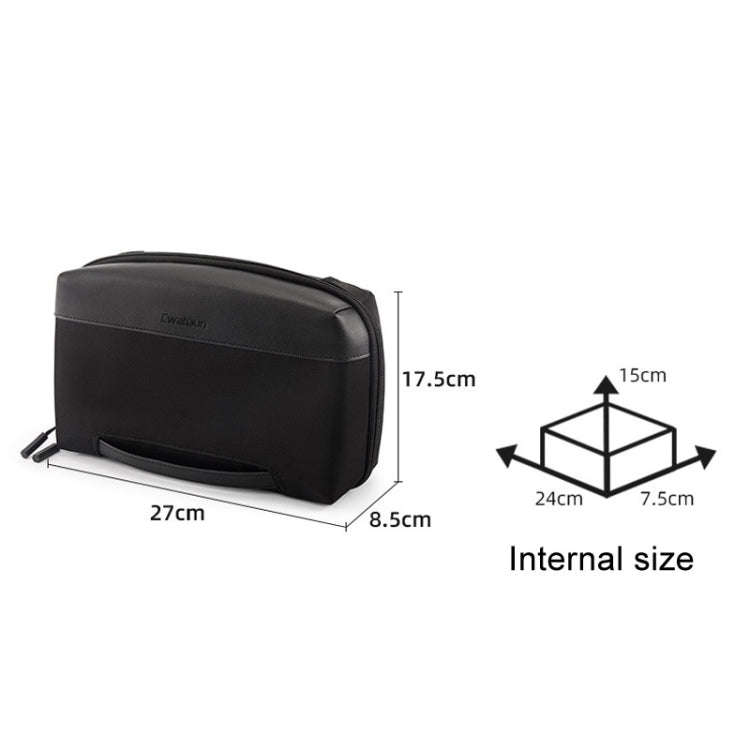 Cwatcun D123 Medium Multifunctional Photography Storage Pack Data Camera Digital Bag(Black)