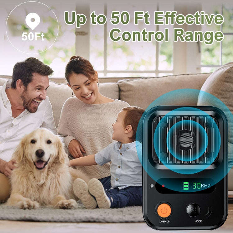 UltrasonicAnti Barking Devices Color Screen Auto Dog Bark Deterrent Devices with 3 Levels(Green)