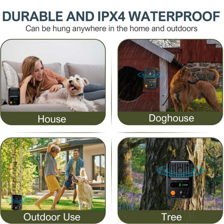 UltrasonicAnti Barking Devices Color Screen Auto Dog Bark Deterrent Devices with 3 Levels(Green)