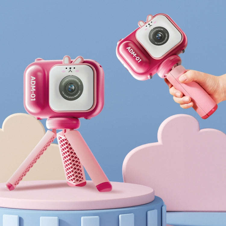 2.4 Inch IPS Screen 48MP Dual Lens Kids Digital Camera Mini Video Camera Without TF Card Pink Bunny