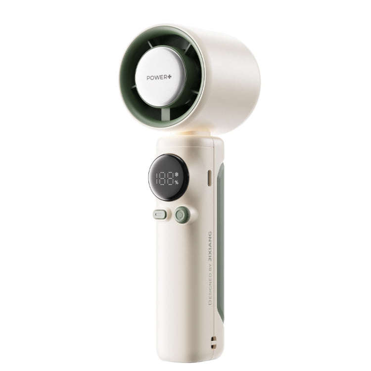 Turbo Handheld Small Fan Outdoor 100-speed Cooling Fan Built-in 4000 mAh Battery(White)