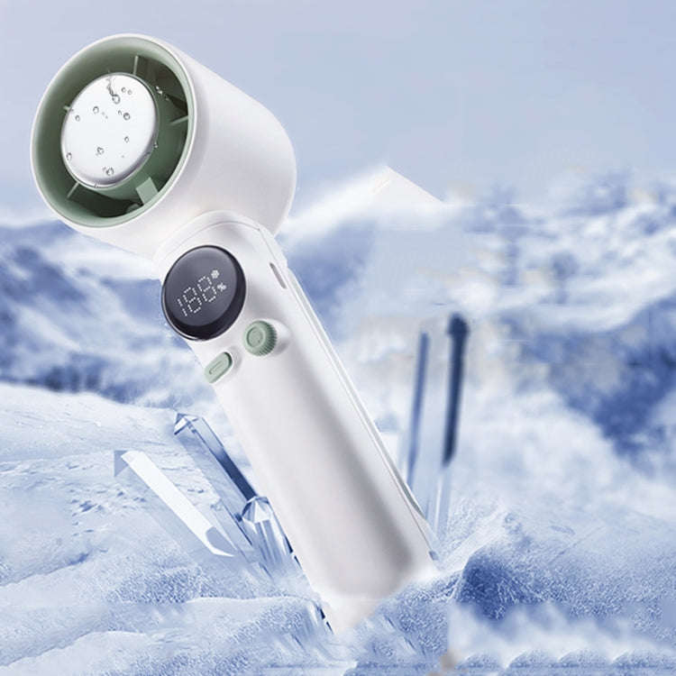 Turbo Handheld Small Fan Outdoor 100-speed Cooling Fan Built-in 4000 mAh Battery(Light Purple)