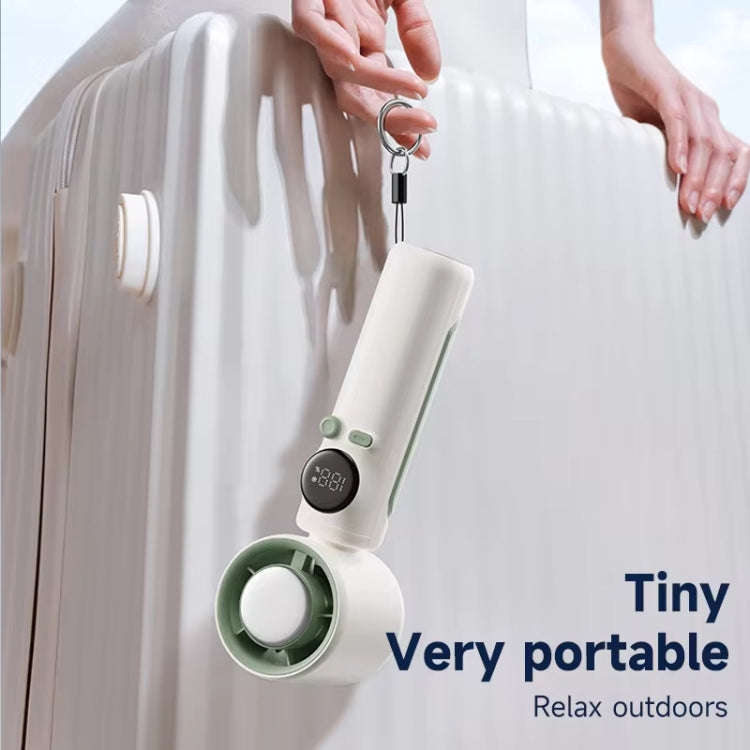 Turbo Handheld Small Fan Outdoor 100-speed Cooling Fan Built-in 4000 mAh Battery(Light Purple)