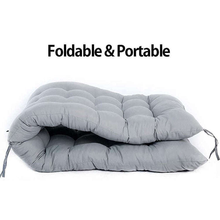 125x48x8cm Thickened Soft Home Recliner Cushions Garden Rocking Chair Cushions(Navy Blue)