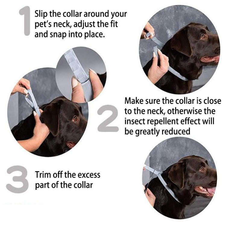 Flea and Tick Collar for Dogs Cats With Aluminum Case, Size: 38cm Orange