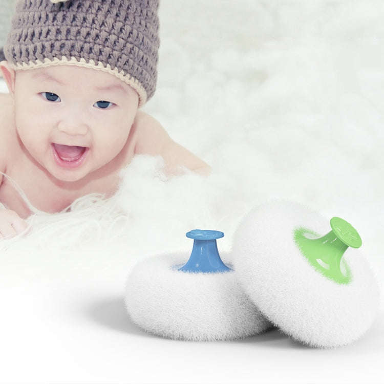 Hair Salon Cleanup Dry Powder Wipe Baby Talcum Powder Puff Box(Green)