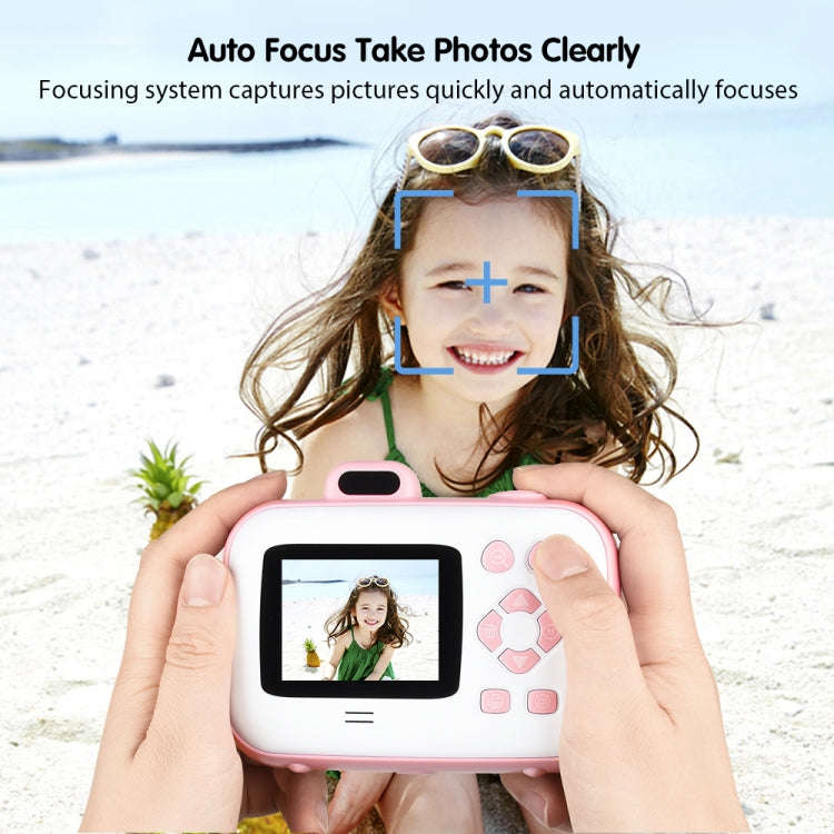 2.4-Inch Smart Digital Kids Thermal Printing Camera With Printing Paper, Color: 503AF Blue Focus