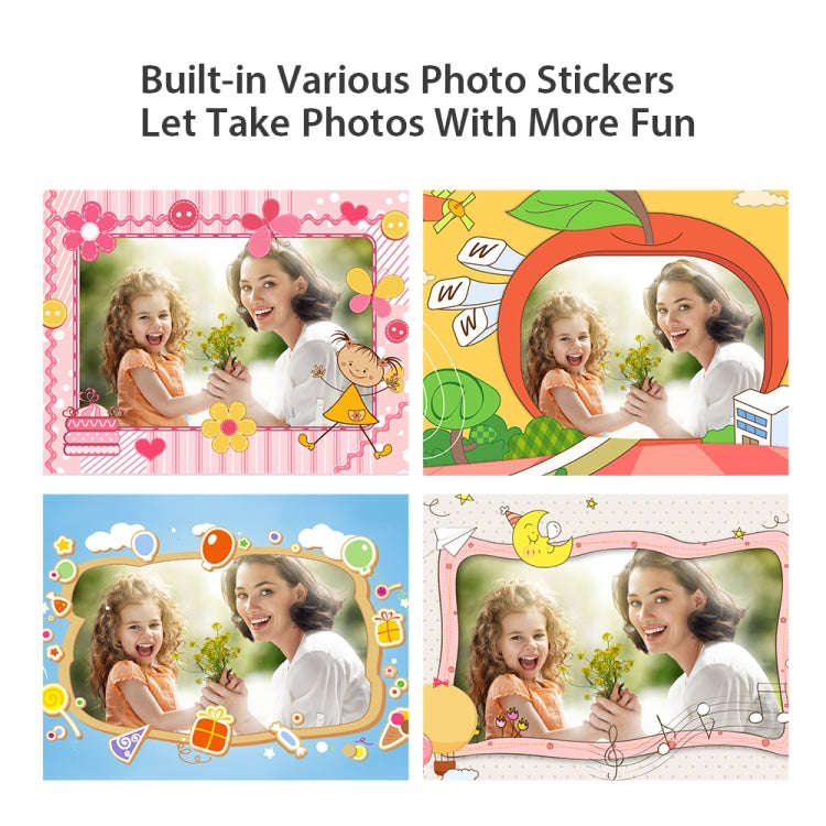 2.4-Inch Smart Digital Kids Thermal Printing Camera With Printing Paper, Color: 503AF Blue Focus