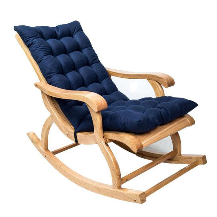 120x50x8cm Home Soft Lounger Cushion Garden Fabric Backrest Rattan Chair Cushion(Navy Blue)