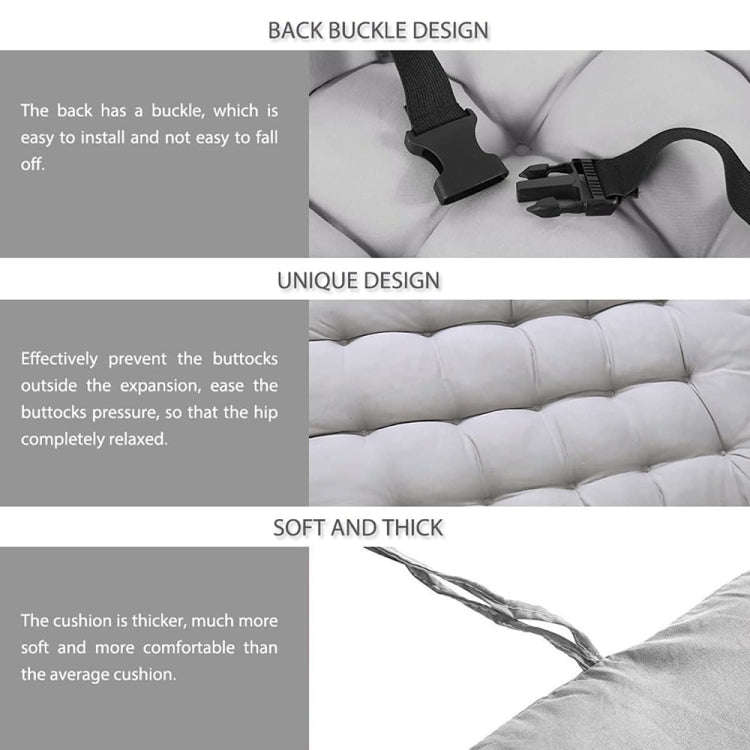 120x50x8cm Home Soft Lounger Cushion Garden Fabric Backrest Rattan Chair Cushion(Grey)