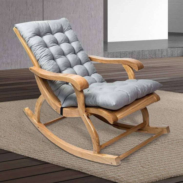 120x50x8cm Home Soft Lounger Cushion Garden Fabric Backrest Rattan Chair Cushion(Black)