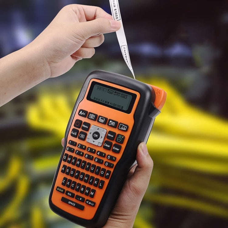 Phomemo E1000 Handheld Industrial Label Maker Thermal Transfer Printer with Keyboard, US Plug(Ora...