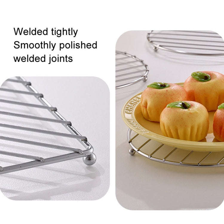 Square Stainless Steel Electroplating Kitchen Thickened Pot Rack Household Heat Insulating Mat An...