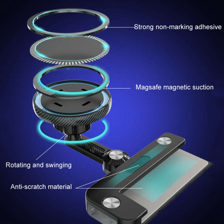 For Tesla Model 3/Y Car Magnetic Phone Holder Rotatable Car Navigation Mount, Style: Square